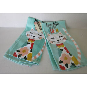 Kitchen Towels, 100% Cotton Set of 2, 16"x25" New